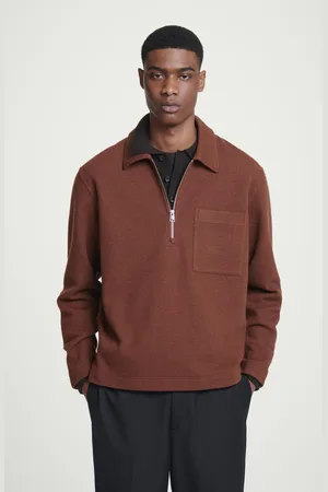 COS Pullover Aus Kochwolle Mit Kurzem Reissverschluss