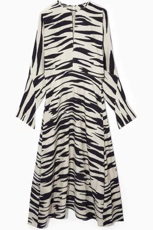 COS Midikleid Mit Zebra-Print Und Cut-Out