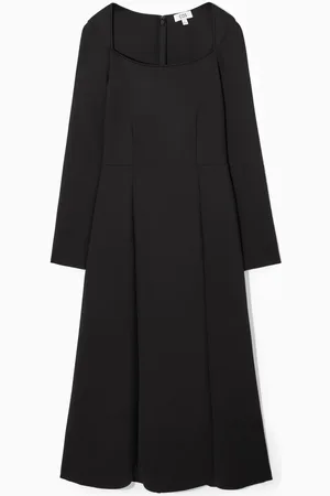 COS Midikleid Aus Scuba Mit Karree-Ausschnitt