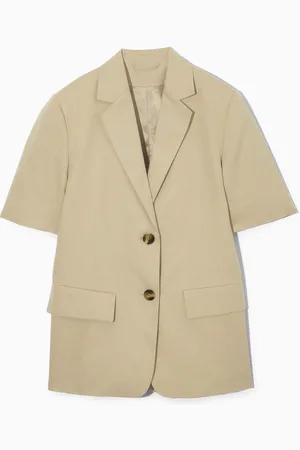 COS Kurzärmliger Blazer Aus Leinen-Mix