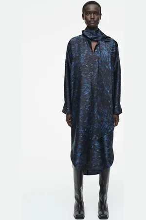 COS Bedrucktes Midikleid Mit Schaldetail