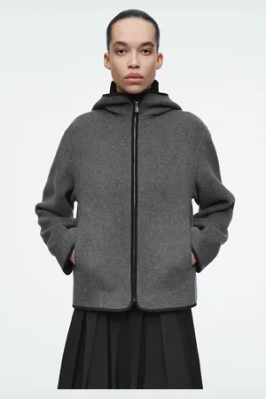 COS Wolljacke Aus Doubleface-Material Mit Kapuze