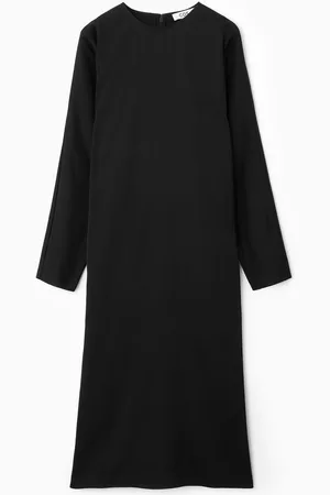 COS Etuikleid Aus Satin Mit Fledermausärmeln