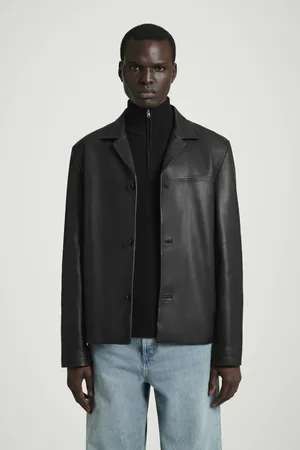 COS Lederjacke Mit Reverskragen