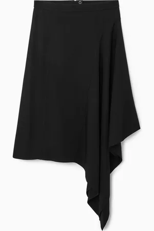COS Drapierter Asymmetrischer Midirock