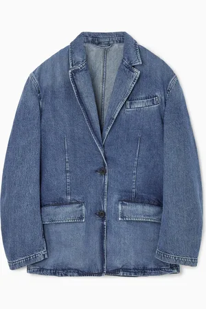 COS Einreihiger Blazer Aus Denim