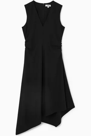 COS Asymmetrisches Midikleid Mit Raffungen