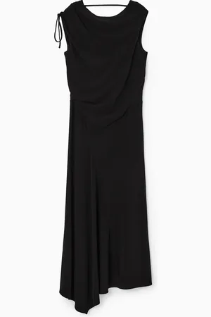COS Asymmetrisches Maxikleid Mit Wasserfallausschnitt