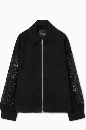 COS Jacke Aus Veloursleder Mit Paillettenbesatz