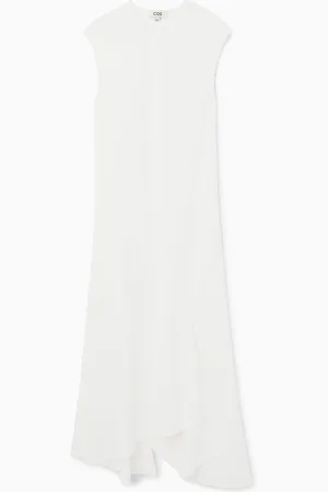 COS Drapiertes Asymmetrisches Maxikleid