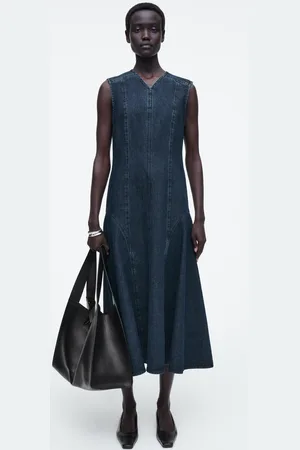 COS Midikleid Aus Denim Mit Niedriger Taille