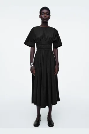 COS Midikleid Mit Rückenausschnitt Und Raffungen