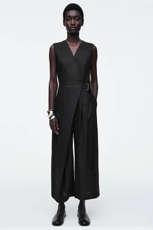 COS Jumpsuit Aus Leinen Mit Wickelfront