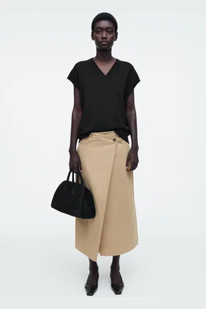 COS Asymmetrischer Midirock Aus Baumwolle