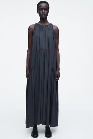 COS Neckholder-Maxikleid Mit Raffungen