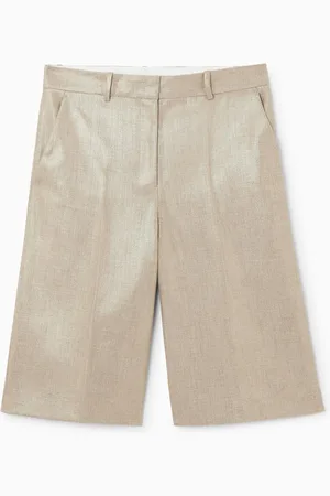 COS Bermudashorts Aus Metallic-Hopsack