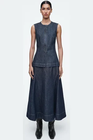 COS Midirock Aus Raw Denim In A-Linie