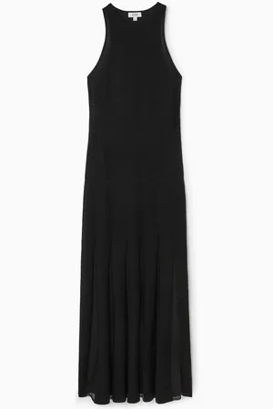 COS Maxikleid Mit Racer-Ausschnitt Und Falten
