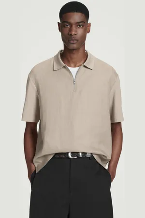 COS Poloshirt Aus Leinen Mit Kontrasteinsatz