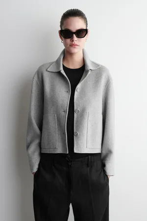 COS Kastenförmige Wolljacke Aus Doubleface-Material