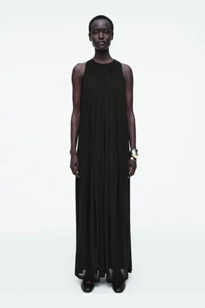 COS Neckholder-Maxikleid Mit Raffungen