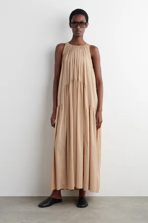 COS Neckholder-Maxikleid Mit Raffungen