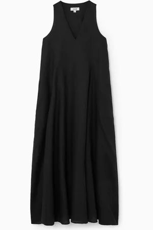 COS Voluminöses Maxikleid Mit V-Ausschnitt