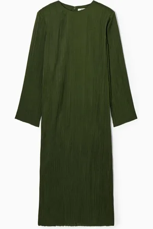 COS Langärmliges Midikleid Mit Plisseefalten
