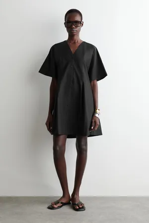 COS Plissiertes Minikleid In A-Linie