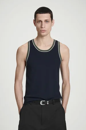 COS Geripptes Tanktop Mit Kontrastpartie
