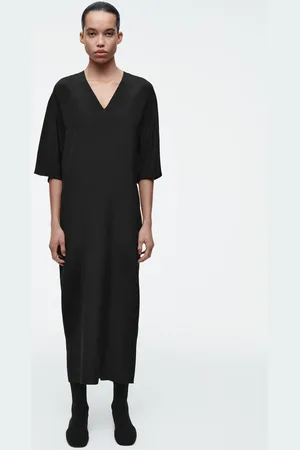 COS Drapiertes Seidenkleid
