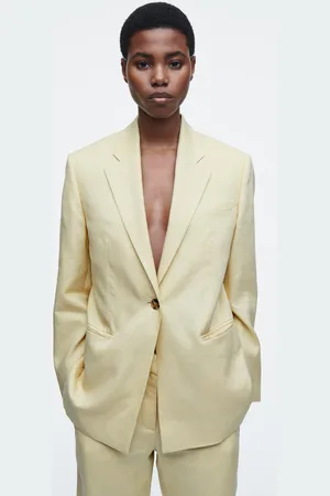 COS Langer Blazer Aus Leinen-Mix