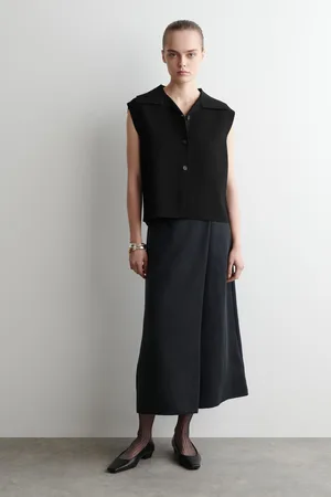 COS Gerippte Transparente Kniestrümpfe Aus Lurex