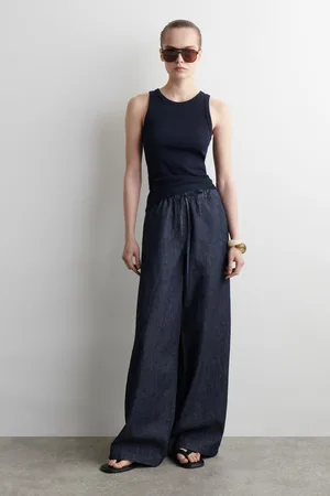 COS Hose Aus Denim Mit Weitem Bein Und Kordelzugbund