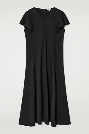 COS Midikleid Aus Baumwolle Mit Blütenärmeln