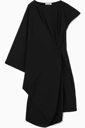 COS Asymmetrisches Midikleid Mit Drapierungen