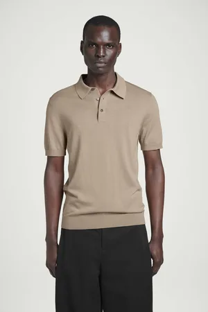 COS Schmal Geschnittenes Poloshirt Aus Seidenstrick