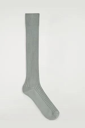 COS Lange Gerippte Baumwollsocken