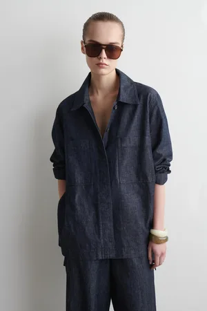 COS Hemdjacke Aus Denim Mit Seitlichen Bändern