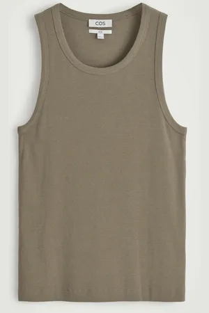 COS Schmales Geripptes Tanktop Aus Baumwolle
