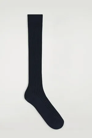 COS Lange Gerippte Baumwollsocken
