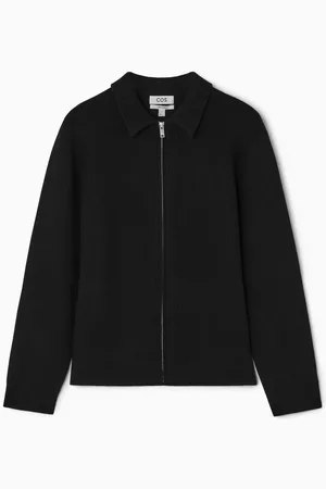 COS Rippstrick-Jacke Aus Wolle Mit Reissverschluss