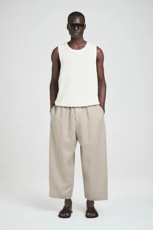 COS Leinenhose Mit Weitem Bein Und Elastischem Bund