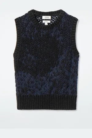 COS Grobstrick-Pullunder Mit Jacquard-Motiv