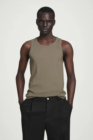 COS Schmales Geripptes Tanktop Aus Baumwolle