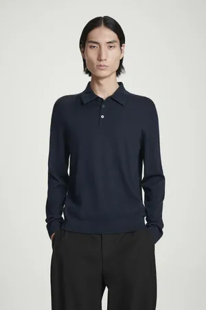 COS Schmal Geschnittenes Poloshirt Aus Merinowolle