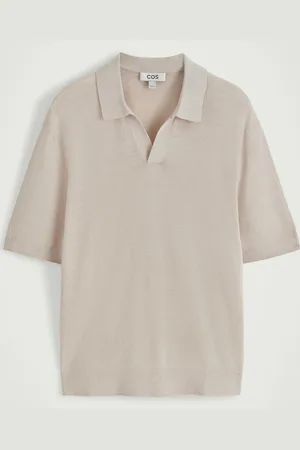 COS Gestricktes Poloshirt Aus Leinen