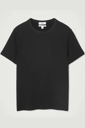 COS Schmal Geschnittenes Geripptes Baumwoll-T-Shirt