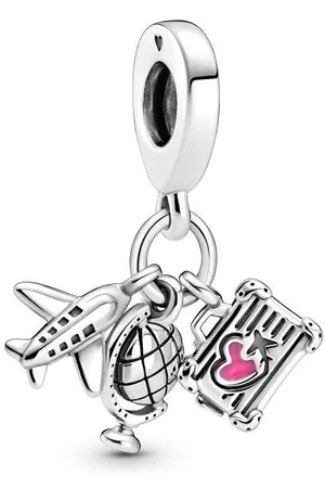 PANDORA Charm - Airplane, Globe & Suitcase - 799435C01