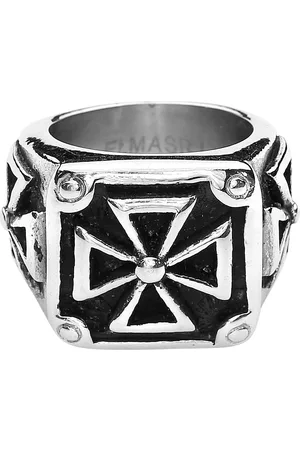 etNox hard and heavy Heavy Iron Cross Ring